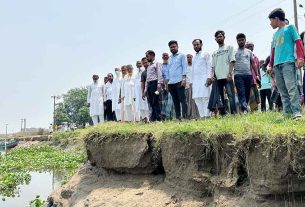 চরলক্ষীপুরে নদীভাঙন প্রতিরোধে স্থায়ী প্রকল্পের আশ্বাস পানি উন্নয়ন বোর্ডের