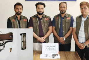 চাঁদপুরে ডিবি পুলিশের অভিযানে অবৈধ বিদেশি পিস্তল উদ্ধার