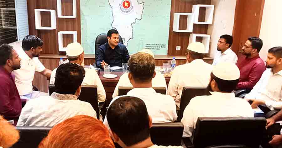 শাহমাহমুদপুর ইউনিয়ন পরিষদ নবাগত ইউএনওর পরিদর্শন