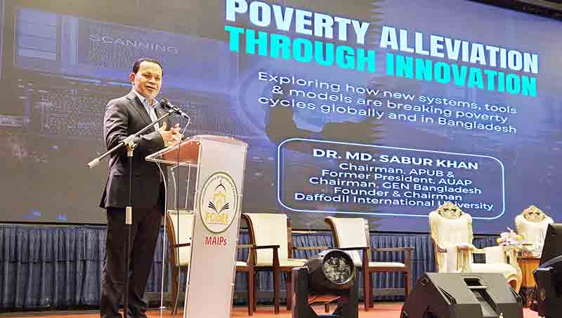 আন্তর্জাতিক সম্মেলনে ড্যাফোডিল বিশ্ববিদ্যালয়ের চেয়ারম্যান ড. সবুর খানের মূল প্রবন্ধ উপস্থাপন