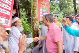 কল্যাণপুরে শেখ ফরিদ আহমেদ মানিকের ধানের শীষের গণসংযোগে মানুষের ভিড়