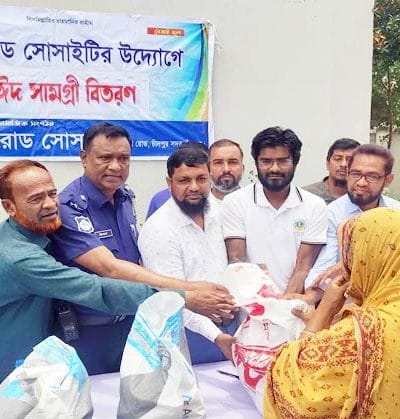 শহরের অসহায় পরিবারের পাশে নিশি রোড সোসাইটি