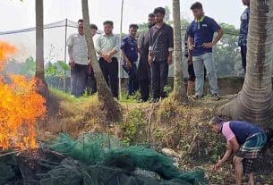 চাঁদপুর সংবাদে প্রতিবেদন প্রকাশের পর প্রশাসনের অভিযান