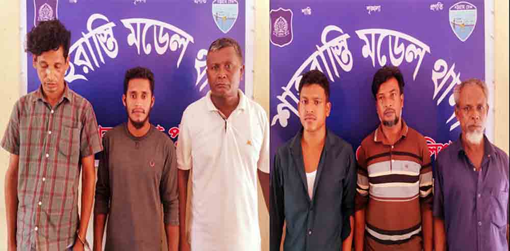 শাহরাস্তিতে পৃথক অভিযানে ৬ আসামি গ্রেফতার
