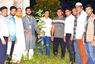 সবুজ চাঁদপুর গড়ার প্রত্যয়ে যুব উন্নয়ন অধিদপ্তর প্রাঙ্গণে বৃক্ষরোপণ