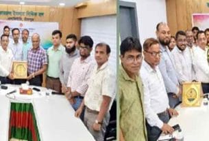 চাঁদপুর এলজিইডিতে বিদায়-অভ্যর্থনায় দুই নির্বাহী প্রকৌশলী