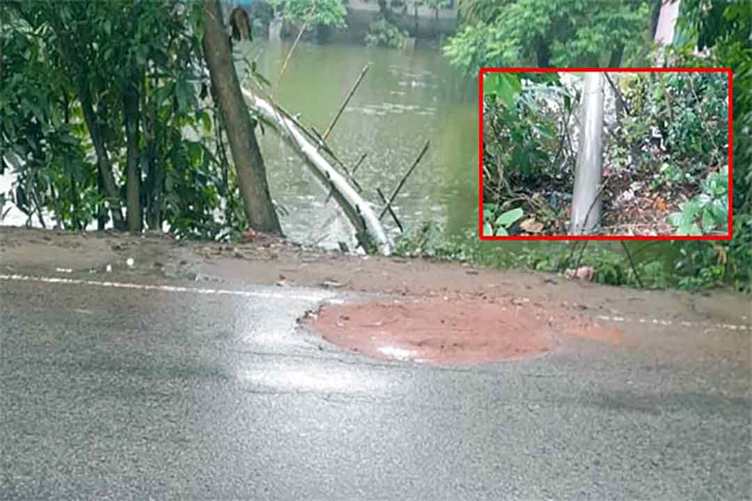 নারায়নপুরে আঞ্চলিক সড়কের নিচে সুড়ঙ্গ করে পাইপ স্থাপনের অভিযোগ