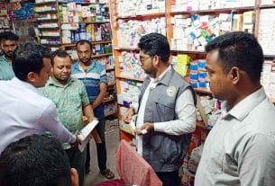 কচুয়ায় আট ফার্মেসিকে ৮৫ হাজার টাকা জরিমানা