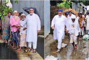 জলাবদ্ধ এলাকায় গিয়ে ৬০০ বস্তা বালির সহায়তার ঘোষণা মোশাররফের