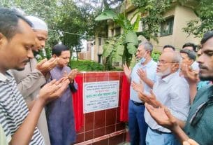 শহরের এসবি খালের ওপর বক্সকালভার্ট নির্মাণ উদ্বোধন
